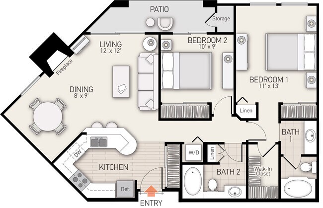 Unit B410 B410 floor plan